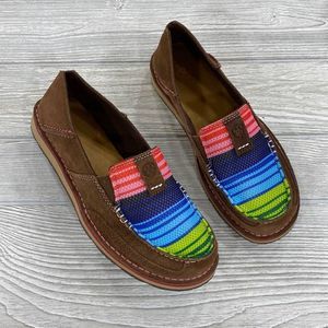 Ariat Cruisers Colorful Rainbow and Brown 9.5